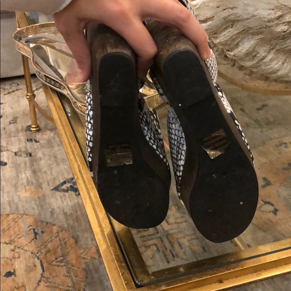 Skin Hello Midnight Snakeskin Wedges - Picture 8 of 8